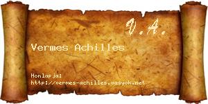 Vermes Achilles névjegykártya
